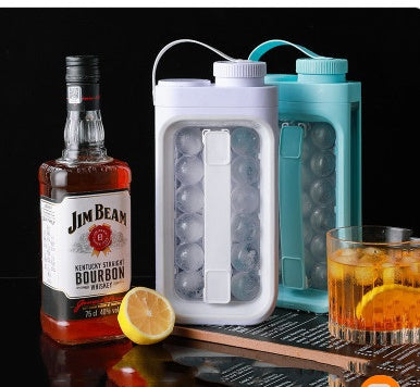 2-in-1 Ice Cube Tray Kettle – 17-Ball Quick-Freezing Mold & Water Bottle with Easy-Release Design | Infinity Bazaar