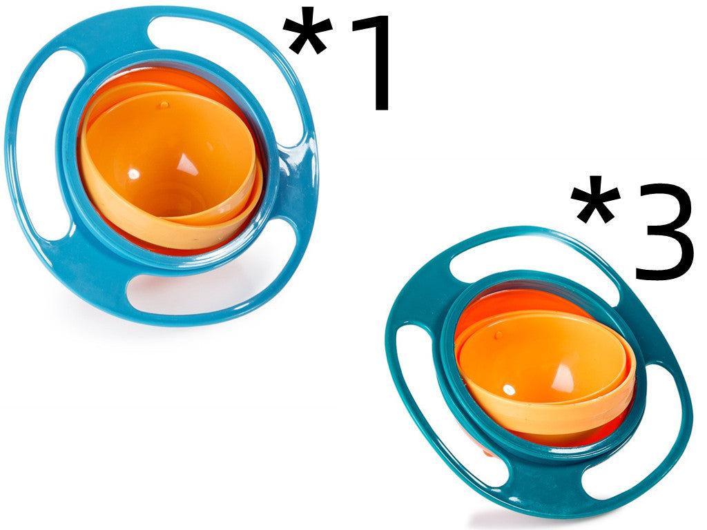 360° Rotate Universal Spill-Proof Baby Bowl – Anti-Spill Gyro Bowl with Rotating Inner Dish | Infinity Bazaar
