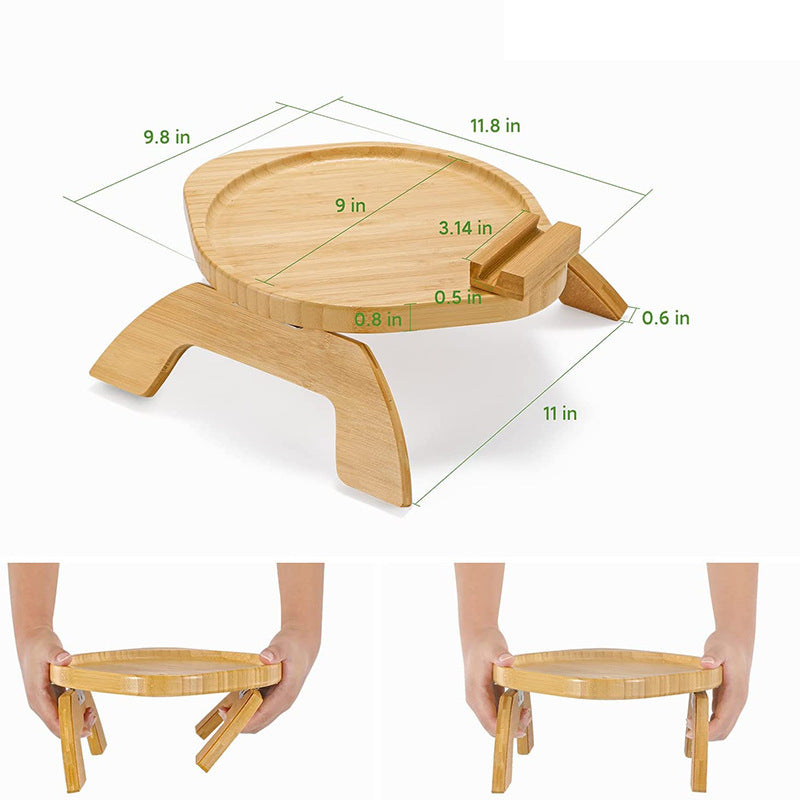 Bamboo Sofa Tray – Portable Folding Tray for Home Decor and Convenience
