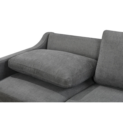 69" 3-in-1 Convertible Queen Sofa Bed – Pull-Out Futon Loveseat with Reclining Back, Modern Dark Grey Fabric| Infinity Bazaar