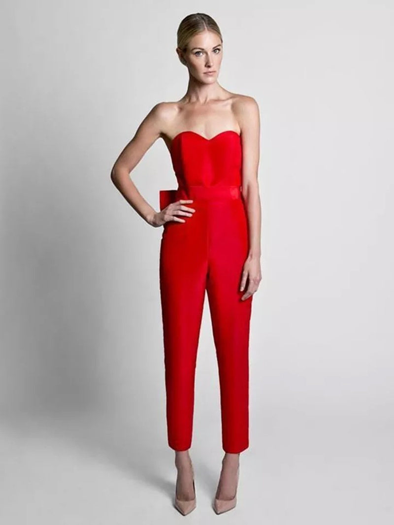 Women’s Elegant Evening Jumpsuit Dress – Solid Color Formal Wear | Infinity Bazaar