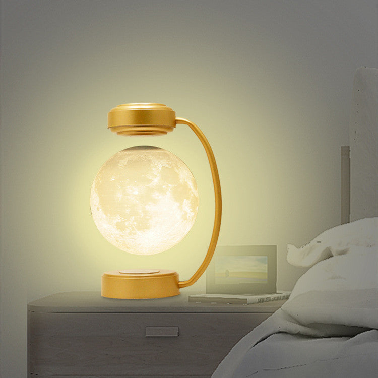 3D LED Moon Night Light | Wireless Magnetic Levitating Floating Ball Lamp – Tricolor Light, Modern Design | Infinity Bazaar