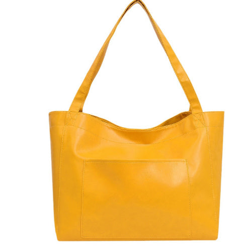 Women's Large Capacity Oil Wax Shoulder Bag