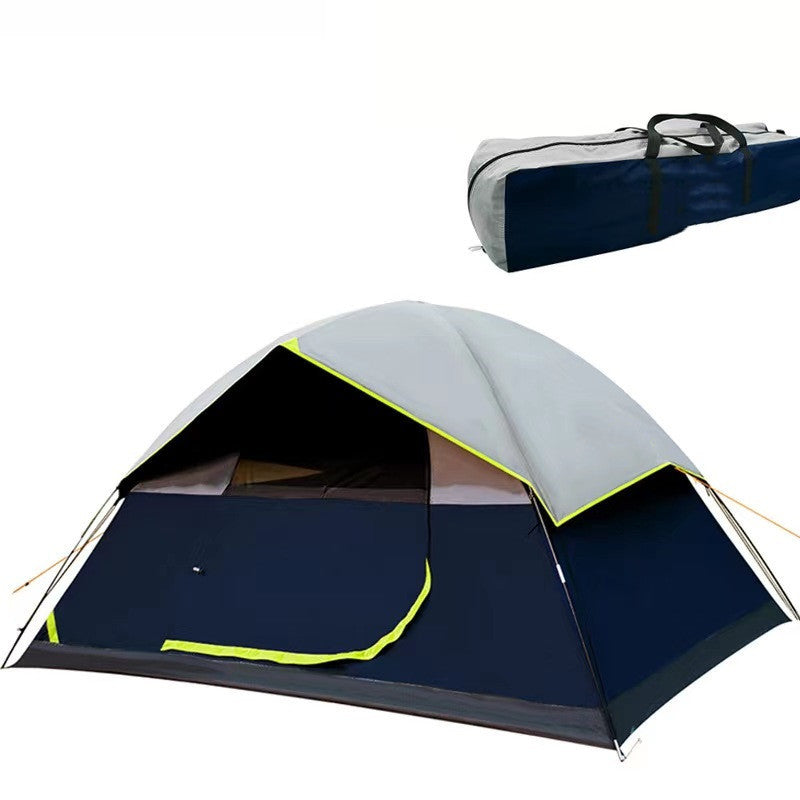 4-Person Darkroom Camping Tent – Black Coated Double-Layer Waterproof Family Backpacking Shelter | Infinity Bazaar