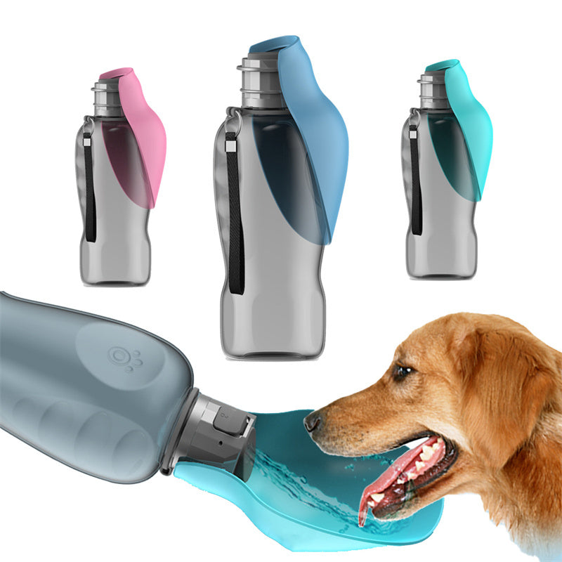 800ml Portable Dog Water Bottle with Foldable Bowl – Leakproof, High Capacity Travel Dispenser for Outdoor Walks & Hiking | Infinity Bazaar