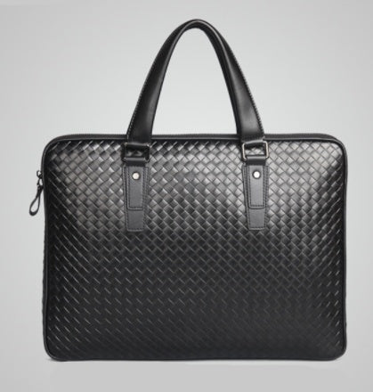 Men's Luxury Hand Woven Large Leather Briefcase