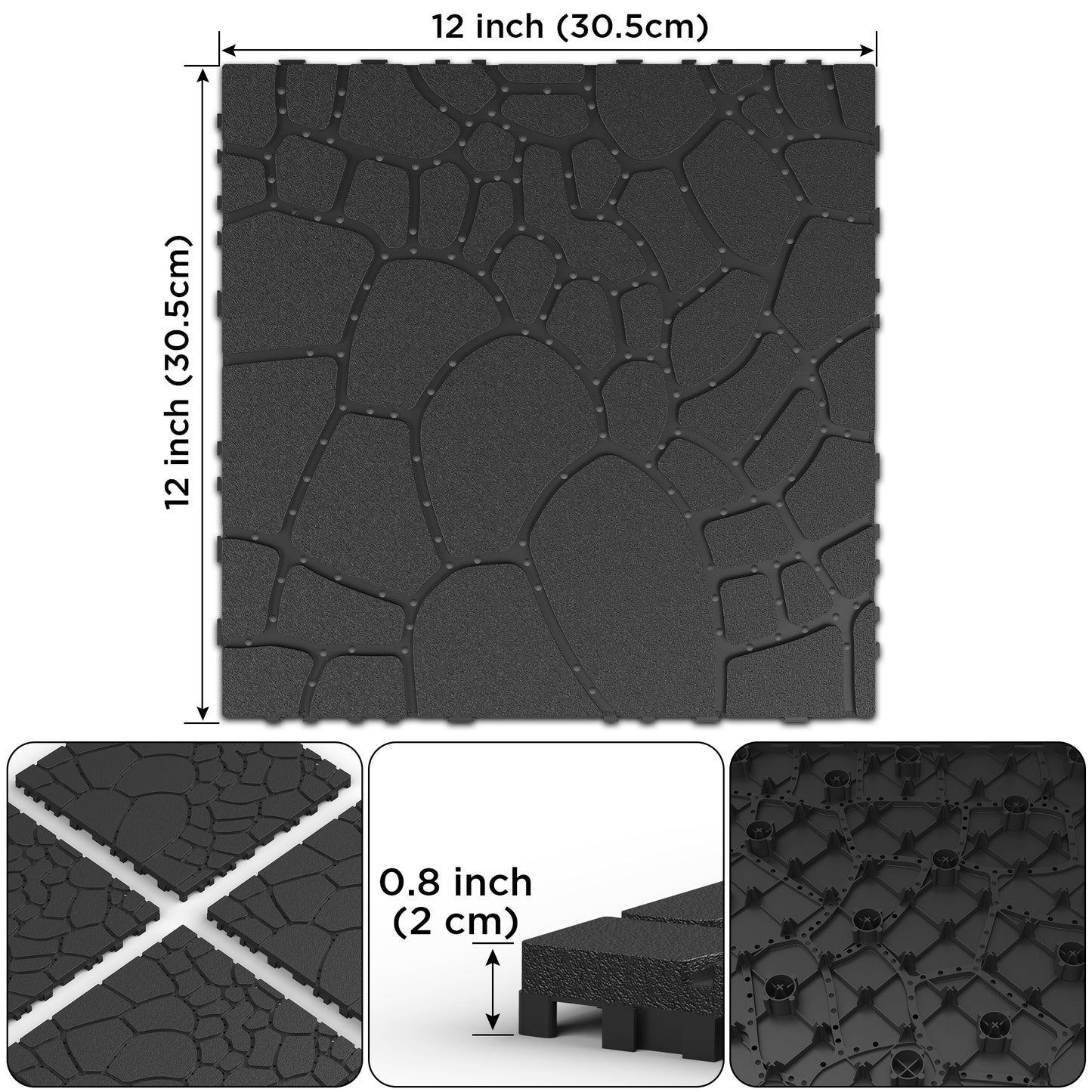 Waterproof Plastic Interlocking Floor Tiles – 44PCS | Infinity Bazaar