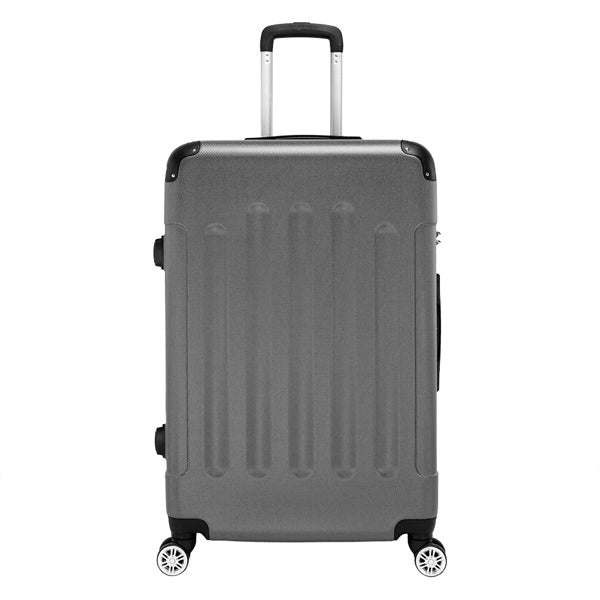 3-in-1 ABS Luggage Trolley Case Set – Lightweight 20”, 24”, 28” Suitcases Travel Luggage Set in Dark Gray | Infinity Bazaar