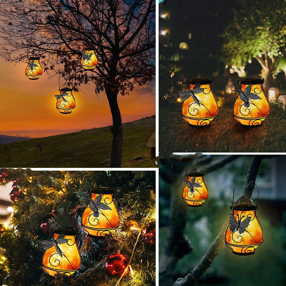 Butterfly, Hummingbird, & Dragonfly Flame Lights – Solar-Powered Outdoor Decor with a European Touch