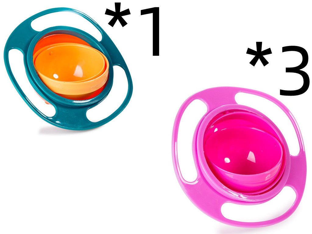 360° Rotate Universal Spill-Proof Baby Bowl – Anti-Spill Gyro Bowl with Rotating Inner Dish | Infinity Bazaar