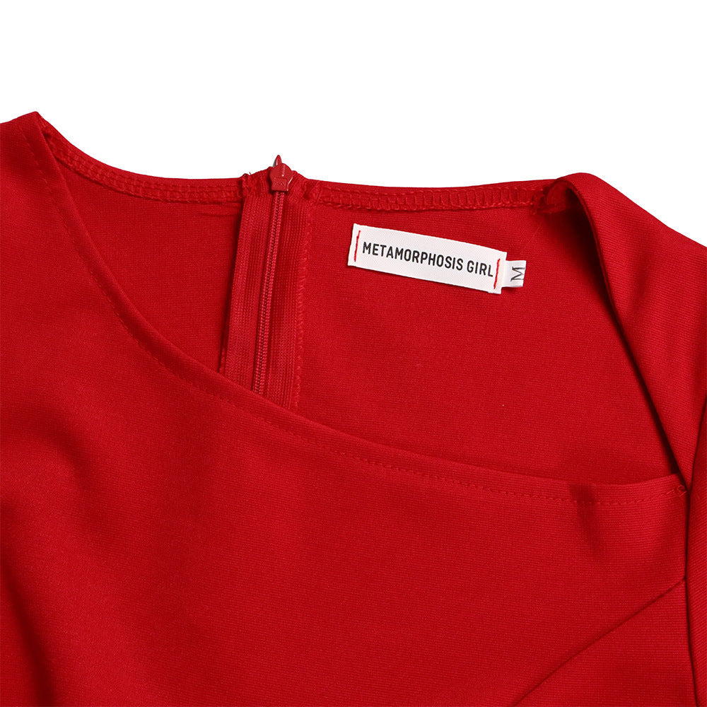 Women’s Solid Color Pleated Strap Dress – Elegant Commute Style | Infinity Bazaar