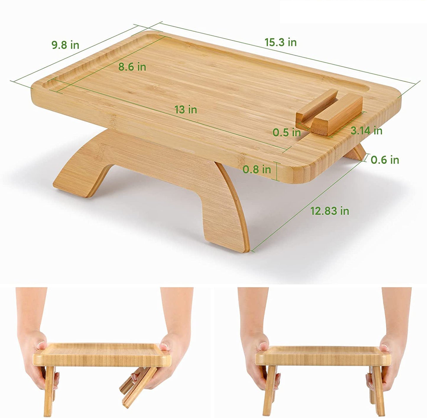 Bamboo Sofa Tray – Portable Folding Tray for Home Decor and Convenience
