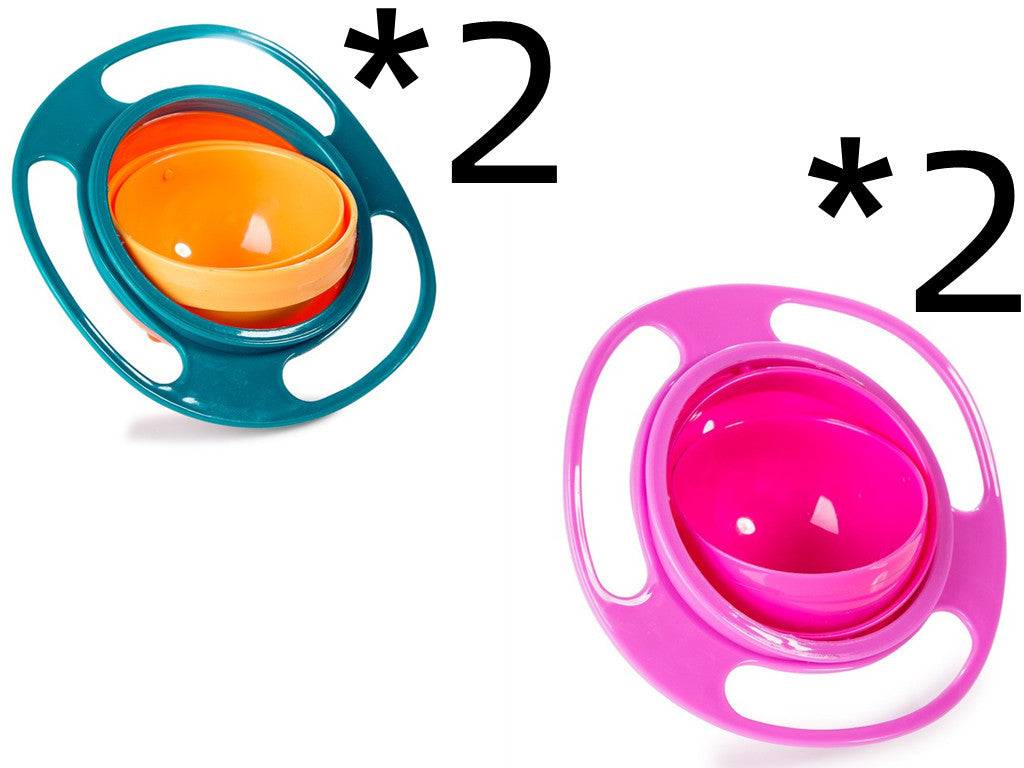 360° Rotate Universal Spill-Proof Baby Bowl – Anti-Spill Gyro Bowl with Rotating Inner Dish | Infinity Bazaar