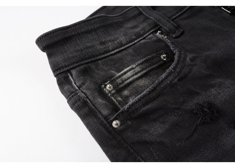Men's High Street Embroidered Jeans