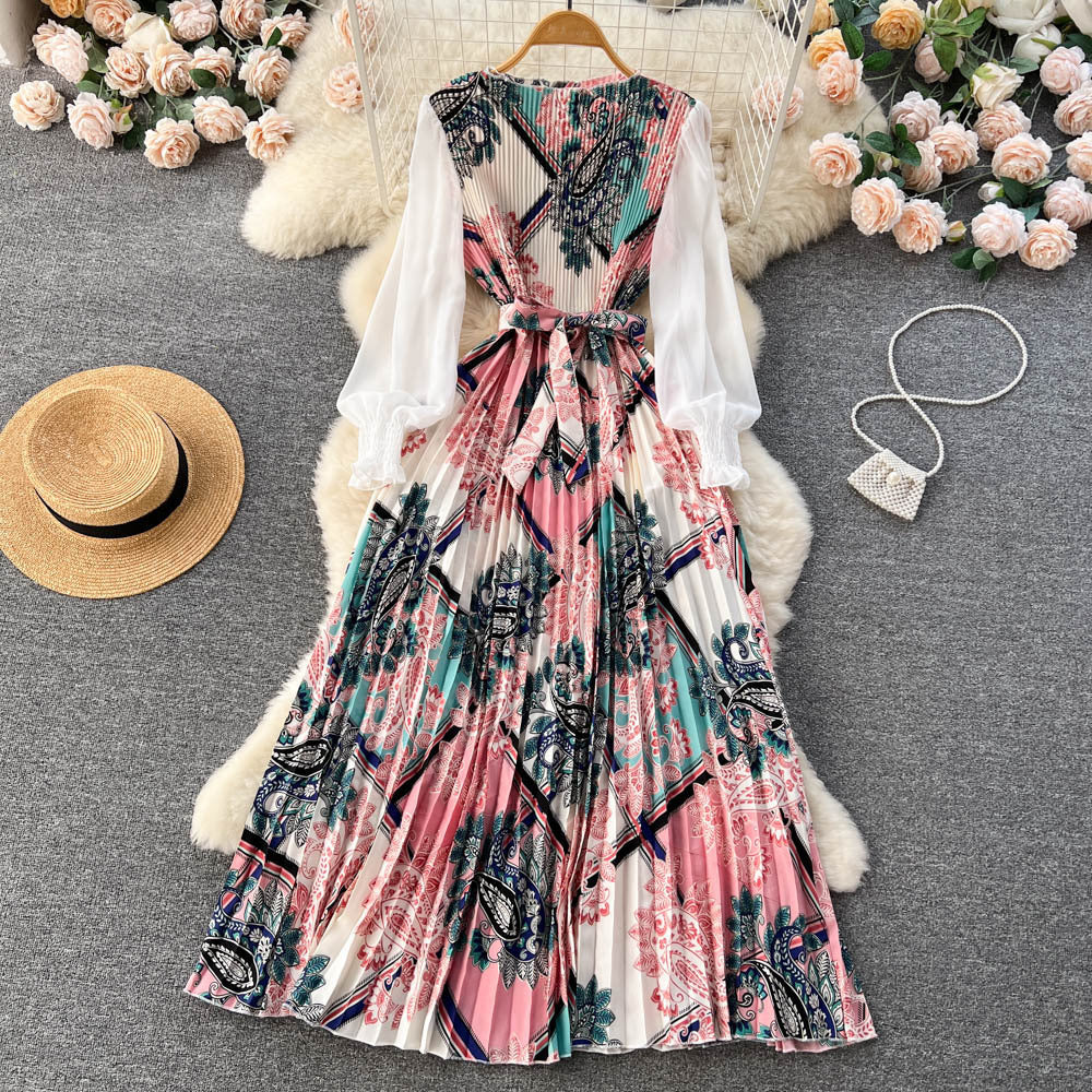 Women’s Ethnic Style Printed Dress – Multicolor Casual Fashion | Infinity Bazaar