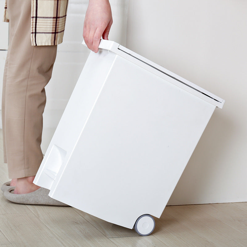 Pedal Trash Can – 12L/20L Long Barrel Plastic Waste Bin with Lid for Home & Office | Infinity Bazaar