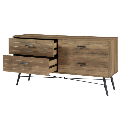 4-drawer Walnut TV Cabinet