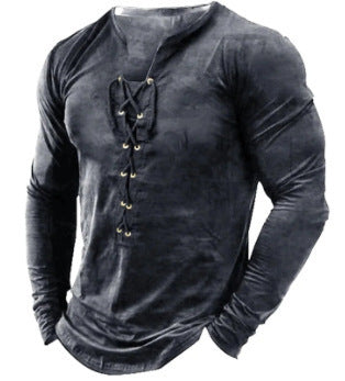 Long Sleeved Men's Sport Printed Shirt