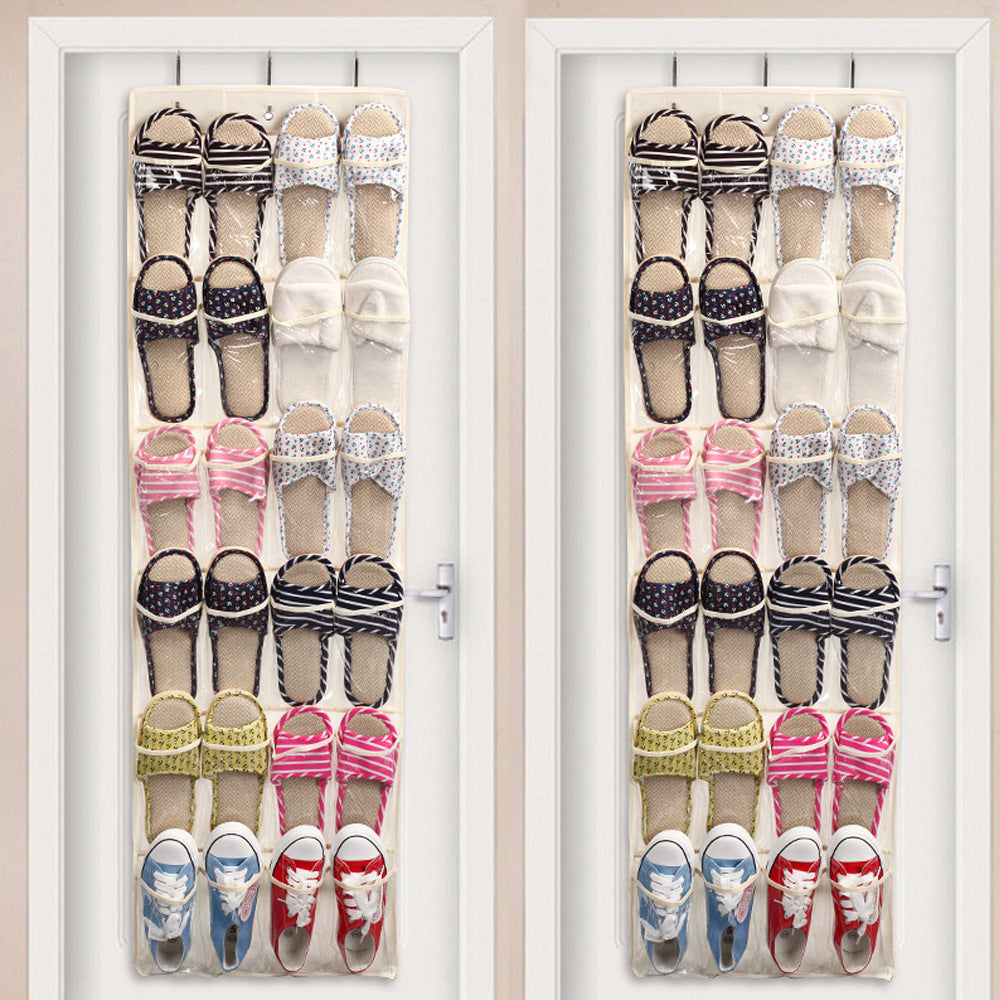 Non Woven PVC24 Grid Shoe Hanging Bag