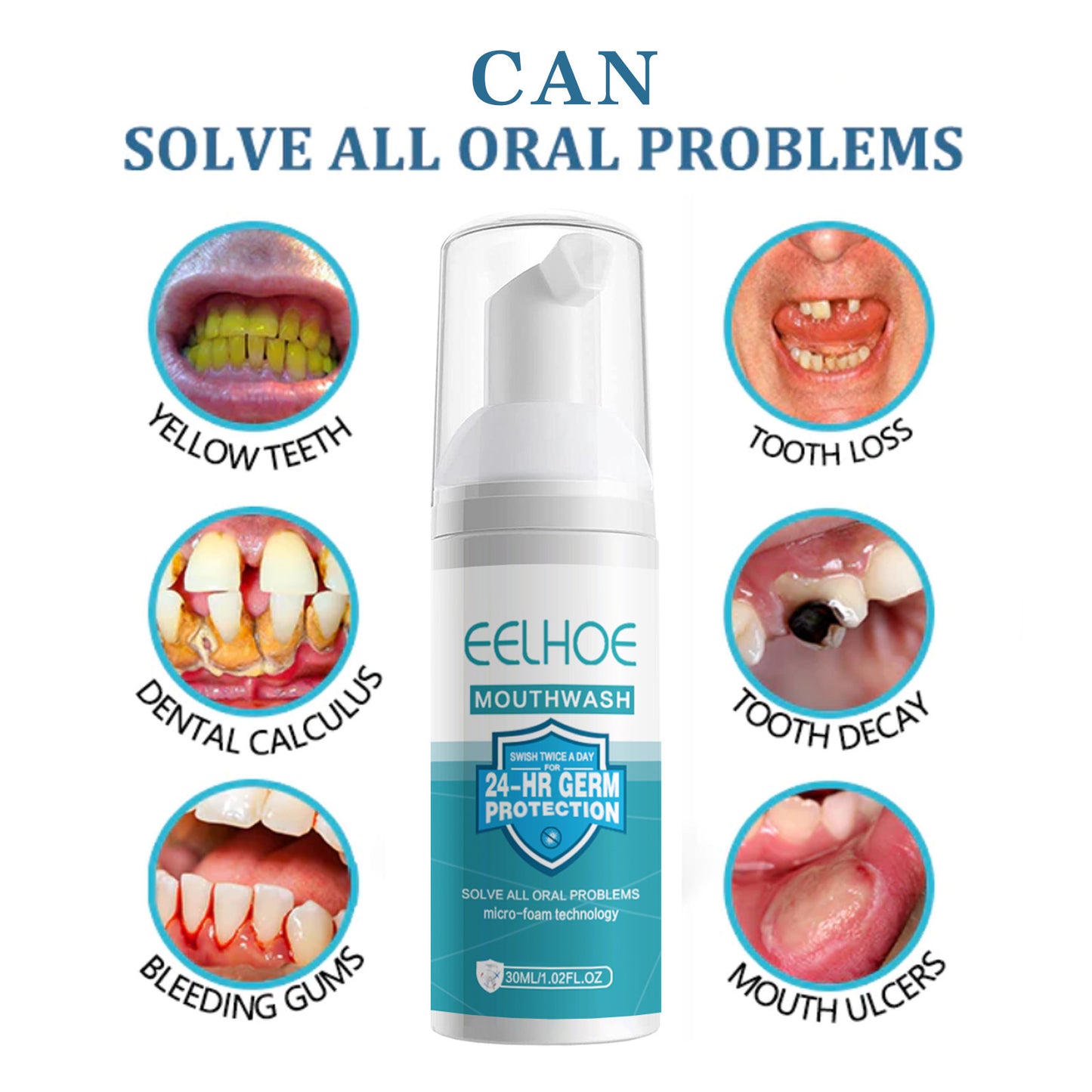 Press-type Cleaning Teeth Smoke Stains Tartar Anticavity Fresh Breath