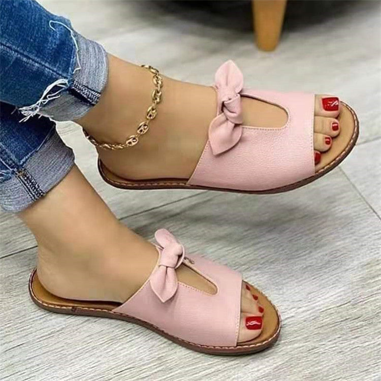 Ladies Bow Sandal Slippers