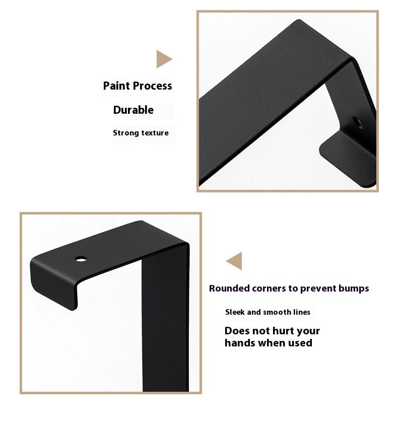 Rear Door Hook – Punch-Free Wrought Iron Shower Door &amp; Back Clothes Hook Rack