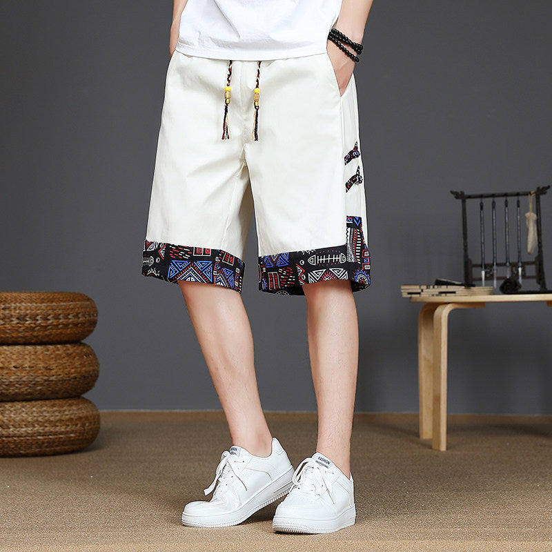 New Ethnic Style Loose Shorts Men