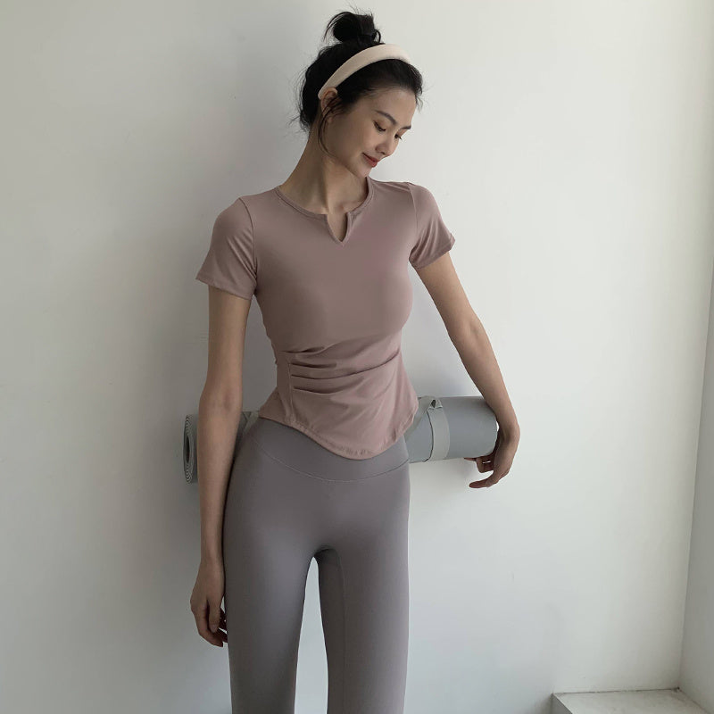 Women's Quick Dry Sports Short Sleeve Top Set