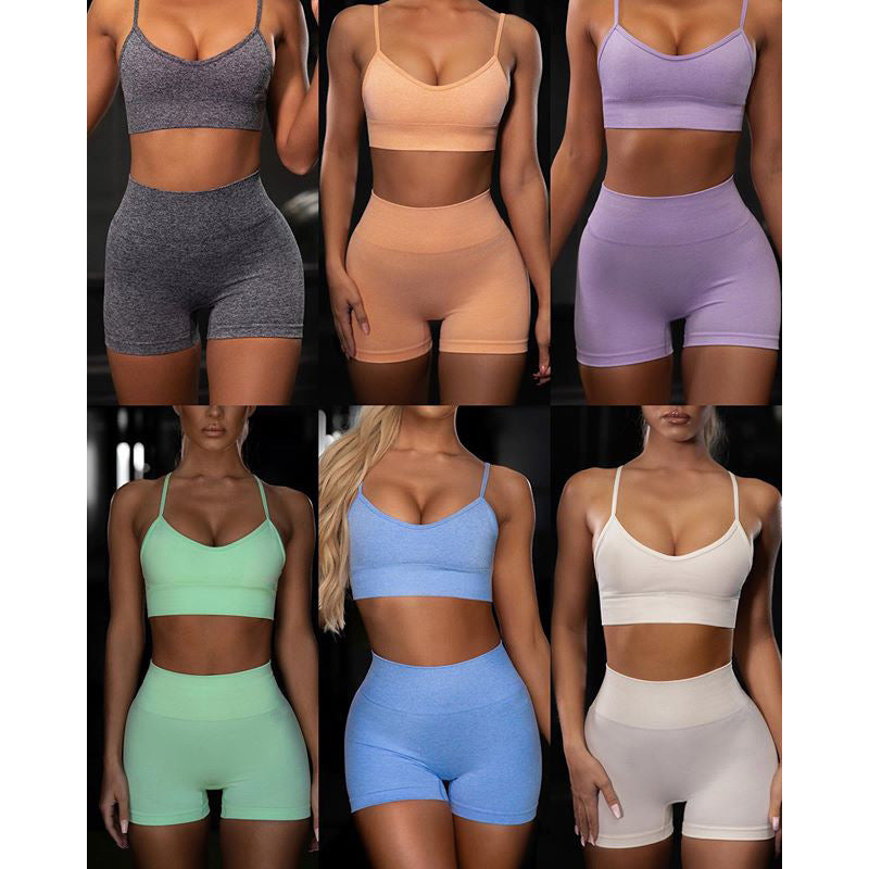 Women’s Seamless Yoga Wear Set – 2-Piece Nylon Workout Outfit | Infinity Bazaar