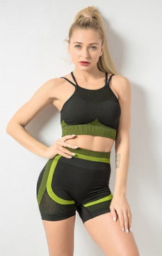 2-Piece Women's Yoga Set – Breathable Polyester Gym Outfit with Sports Bra & Leggings | Infinity Bazaar