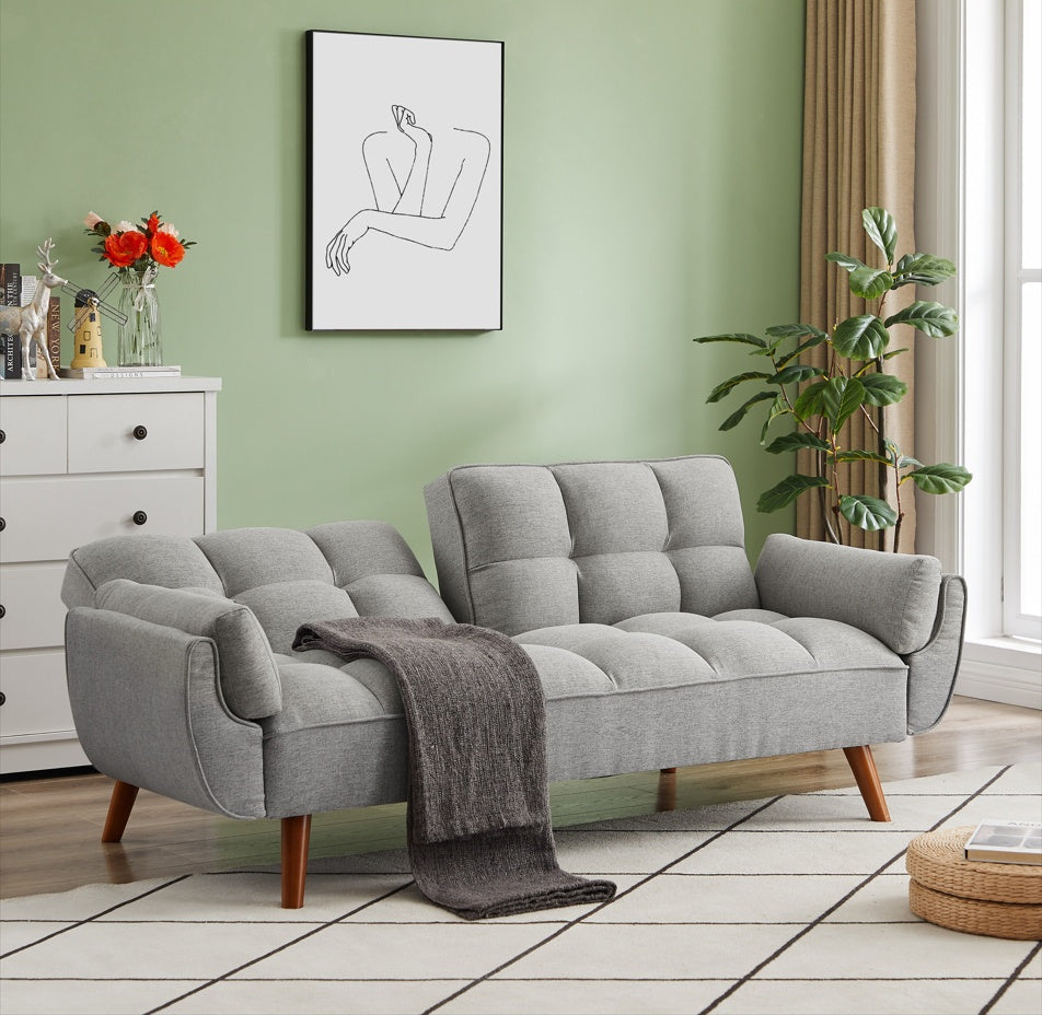 Comfy Gey Linen Sofa