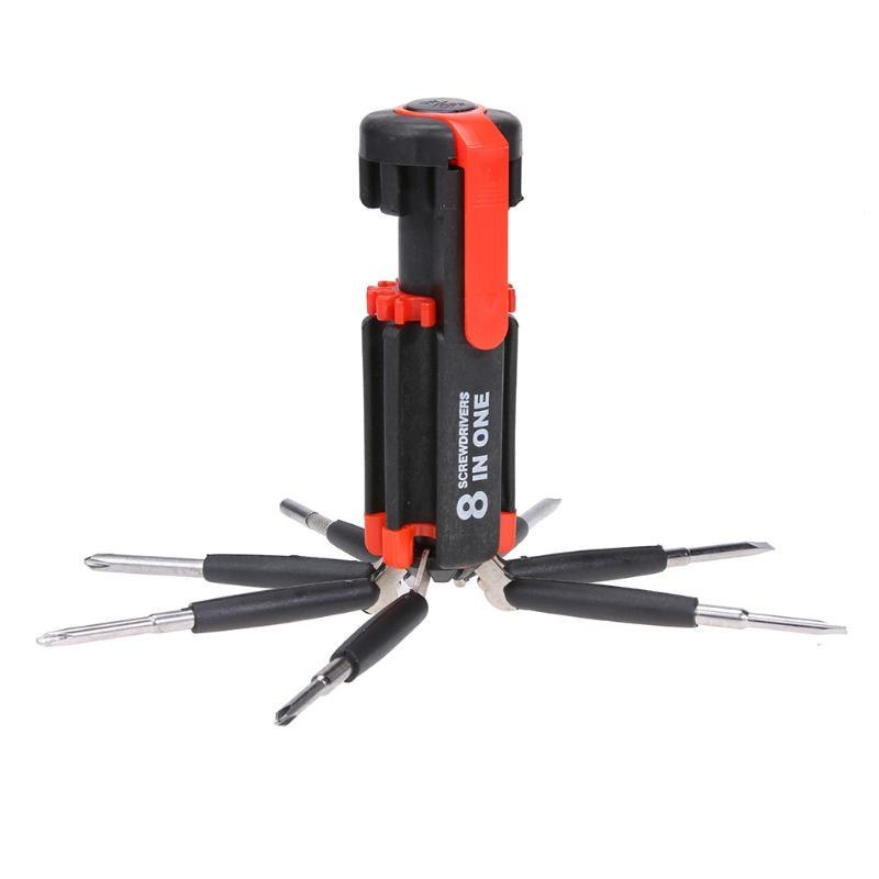 8-in-1 Multifunctional Screwdriver Set with LED Light – Portable Precision Toolkit for Home, Car, and Electronics Repair | Infinity Bazaar