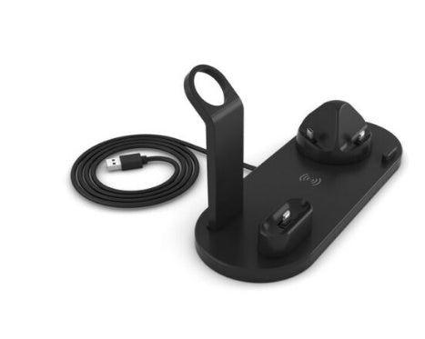 4-in-1 Wireless Charging Dock for AirPods, iPhone, Apple Watch & USB Devices – Fast Charge Station with Dock Holder | Infinity Bazaar