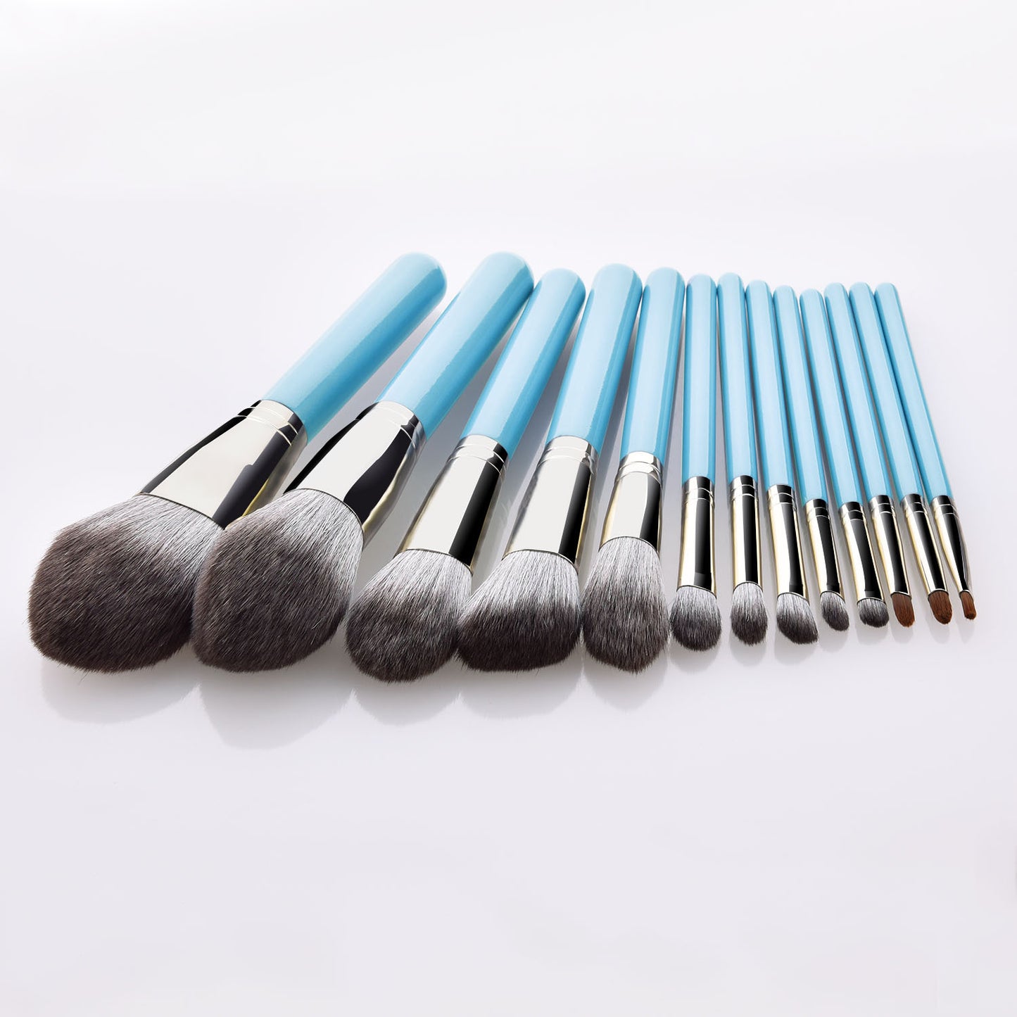 13-Piece Professional Makeup Brush Set – Wooden Handle & Synthetic Hair Kit for Makeup Artists | Infinity Bazaar