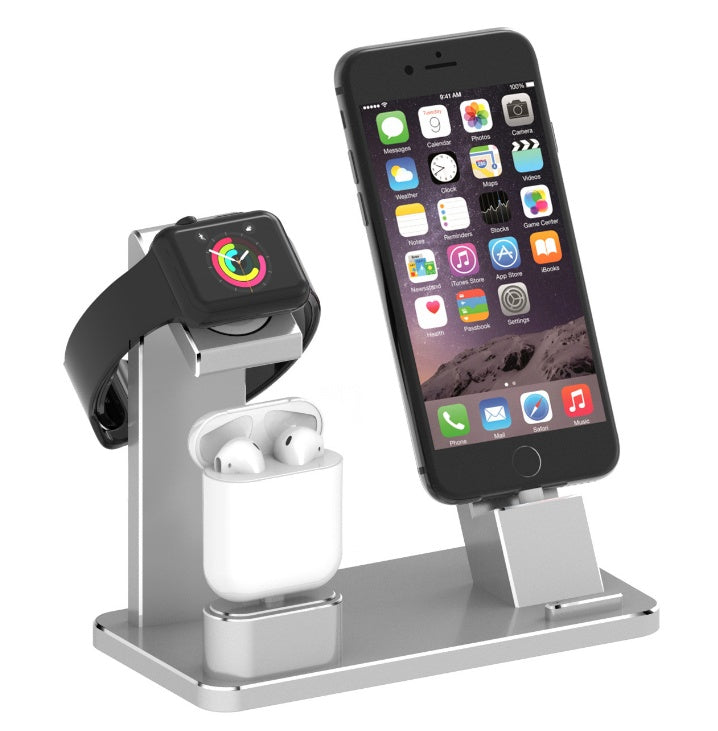 4-in-1 Wireless Charging Dock for AirPods, iPhone, Apple Watch & USB Devices – Fast Charge Station with Dock Holder | Infinity Bazaar