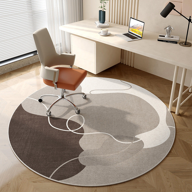 Living Room Round Carpet Household Absorbent Non-slip Crystal Velvet Carpet