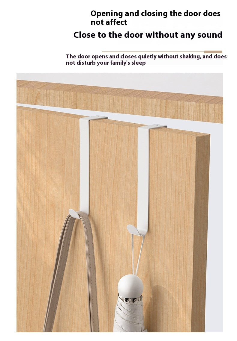 Rear Door Hook – Punch-Free Wrought Iron Shower Door &amp; Back Clothes Hook Rack