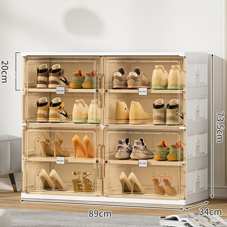 Cabinet Storage for Shoes - Foldable & Transparent
