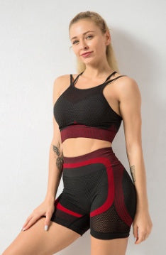 2-Piece Women's Yoga Set – Breathable Polyester Gym Outfit with Sports Bra & Leggings | Infinity Bazaar