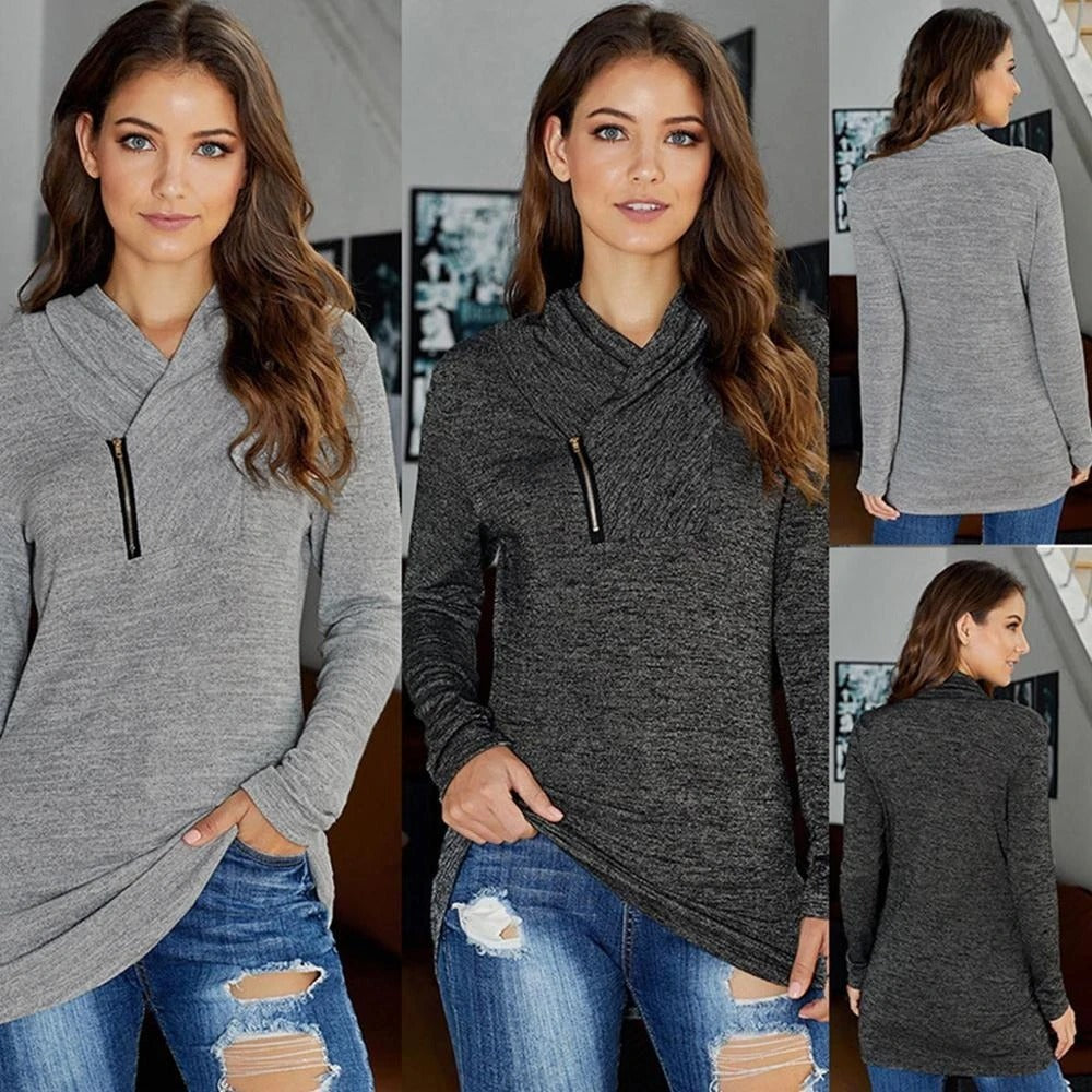 Women's solid colour sweater