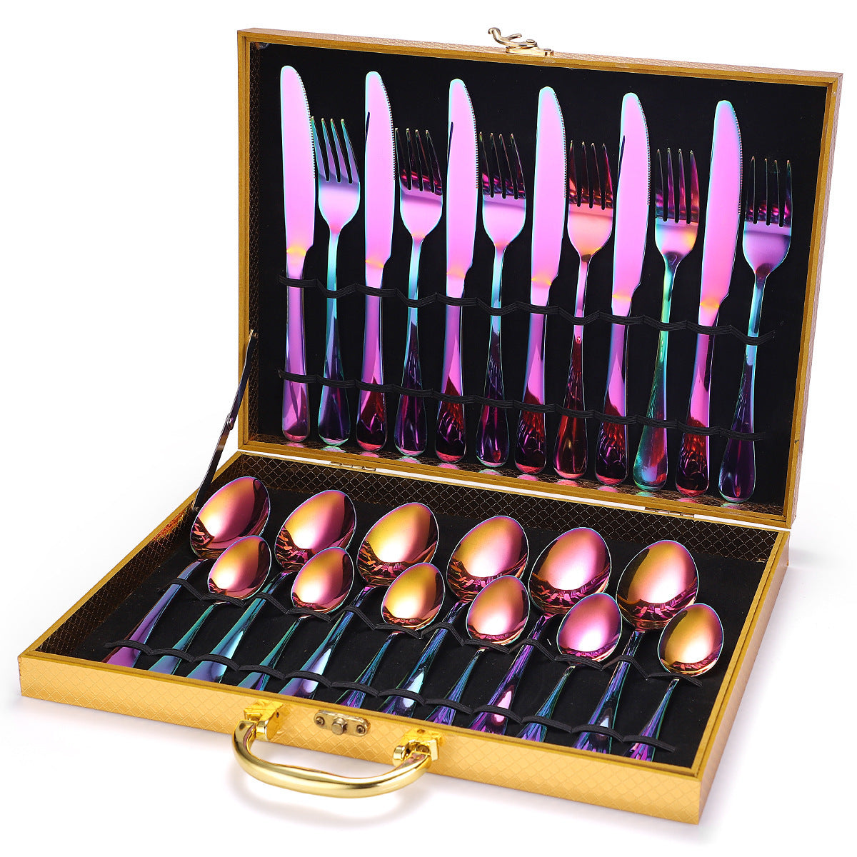 24-Piece Stainless Steel Cutlery Set – 18/10 Dishwasher-Safe Flatware for 6 People | Infinity Bazaar