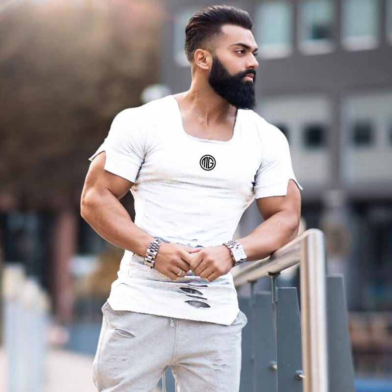 Slim fit fitness short sleeve