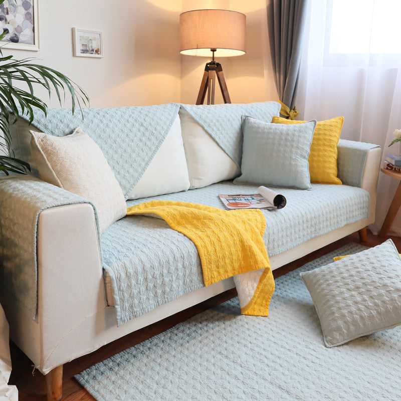 Cotton sofa cushion solid color