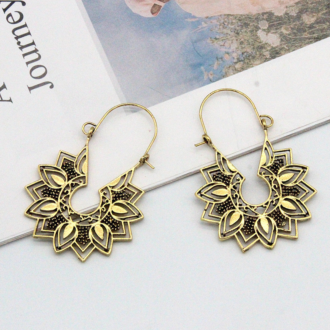 Bohemian ethnic style geometric earrings