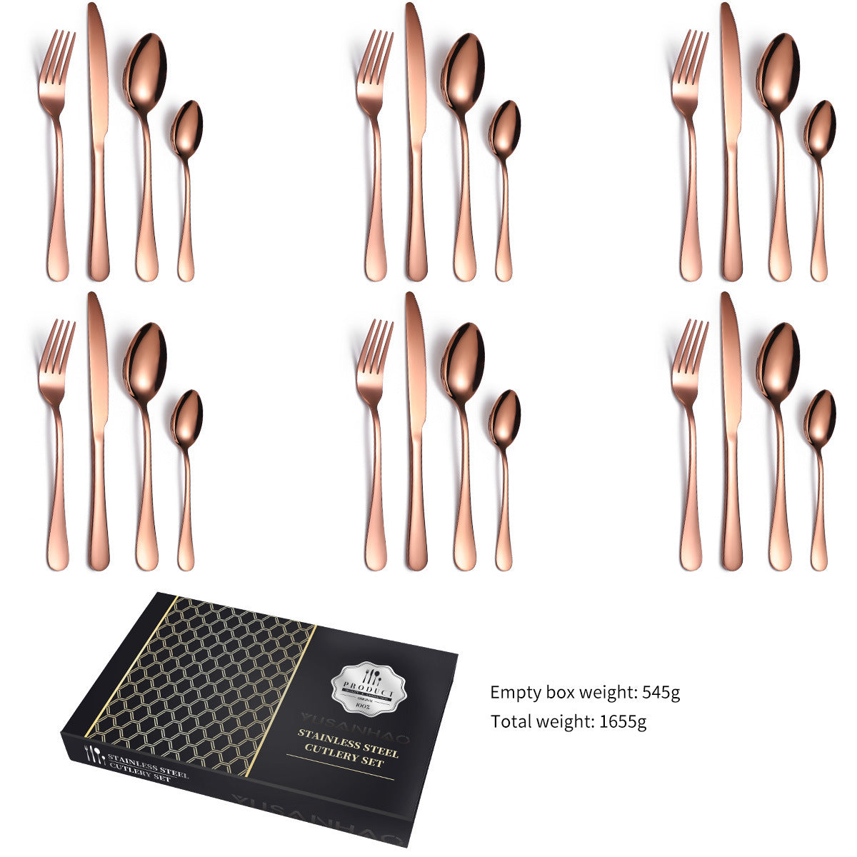 24-Piece Stainless Steel Cutlery Set – 18/10 Dishwasher-Safe Flatware for 6 People | Infinity Bazaar