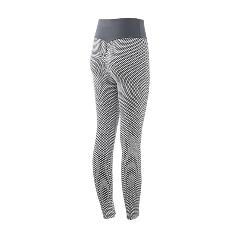 Plaid Seamless High-Waist Fitness Leggings for Women – Breathable Yoga & Gym Pants | Infinity Bazaar