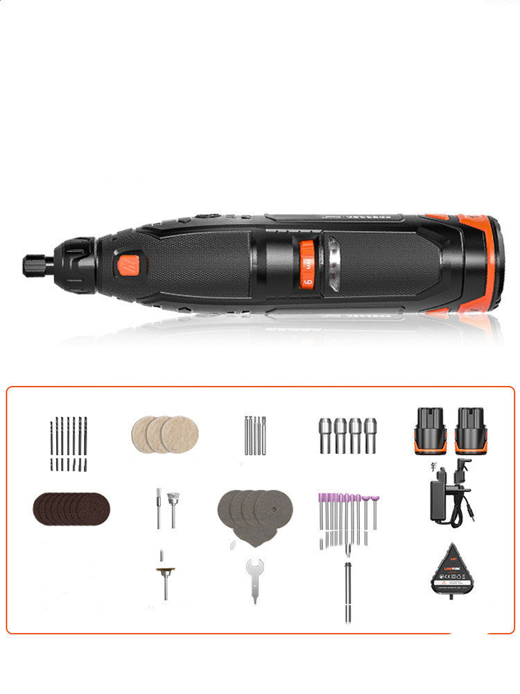 Electric Grinder: Small Hand-held Electric Woodworking Engraving Complete Set – Rechargeable Lithium Battery Micro Grinder