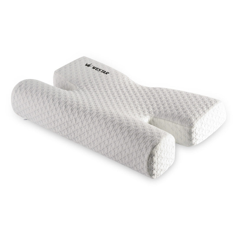 Cervical Pillow for Side Sleepers – Memory Foam Face Pillow to Reduce Pressure & Prevent Wrinkles