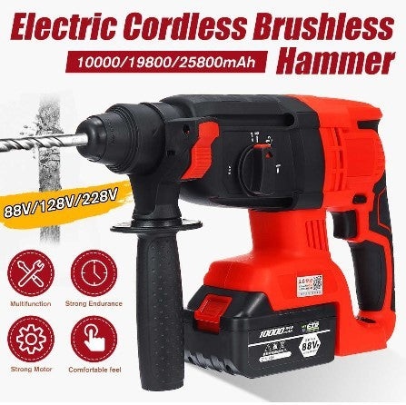 3-in-1 Electric Brushless Cordless Hammer Drill with Ergonomic Grip & Variable Speed | Electric Drill for Concrete, Wood & Metal | Infinity Bazaar