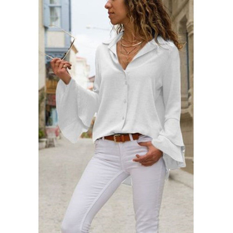 Women's Chiffon Casual Long-sleeved Shirt